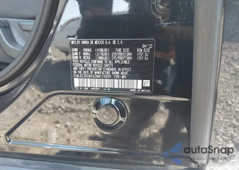 2022 Honda Hr-V Awd Lx from USA, damaged, VIN 3CZRU6H32NM770955